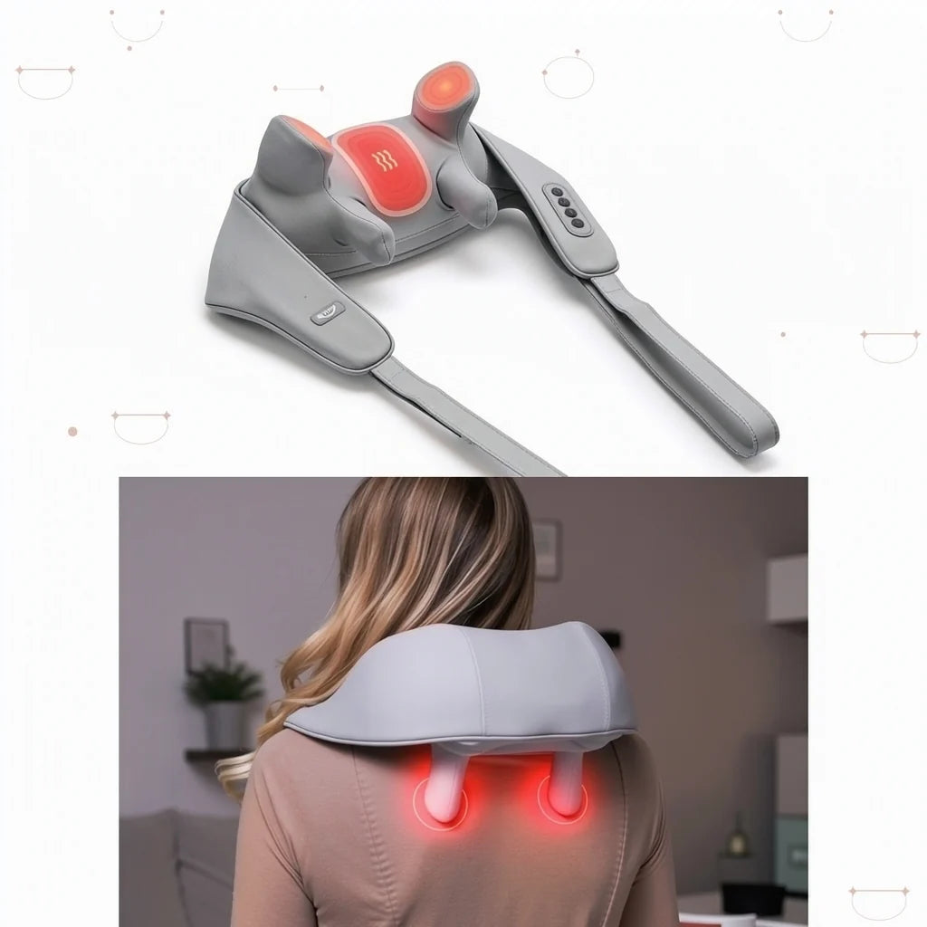 Electric Neck & Shoulder Massager with Heat – Hands-Free Deep Tissue Massager