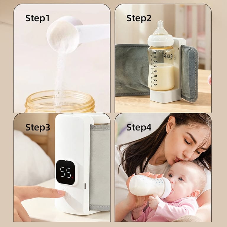 Portable USB Rechargeable Baby Milk Warmer | Digital