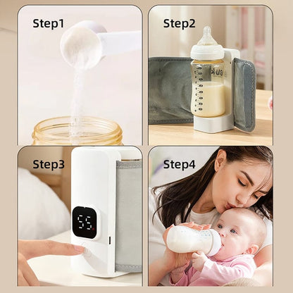 Portable USB Rechargeable Baby Milk Warmer | Digital